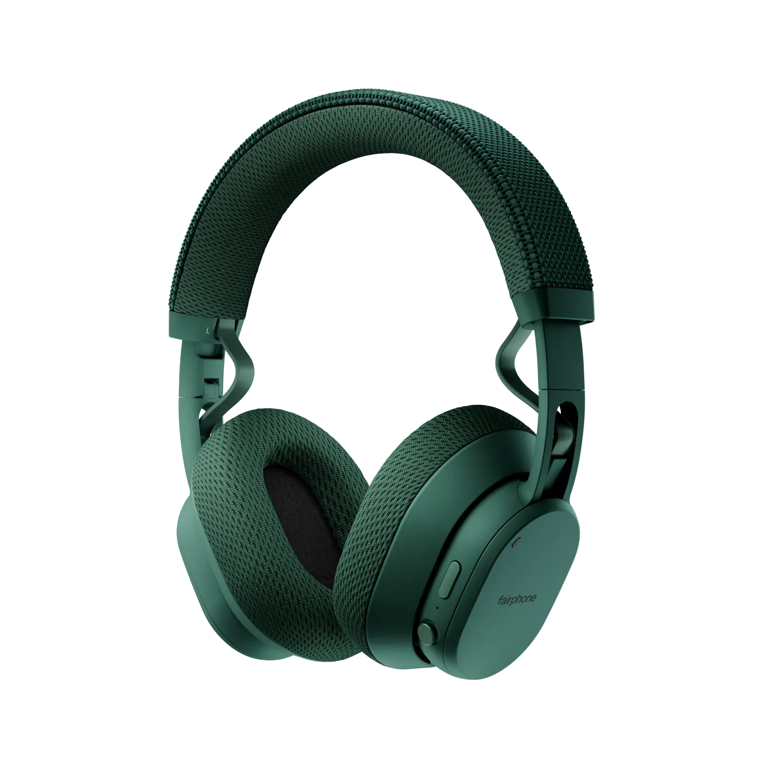 Forest Green Fairbuds XL headphones in a three-quarter product view